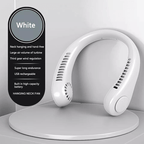 Portable Hanging Neck Fan with Rechargeable Battery and USB Charging