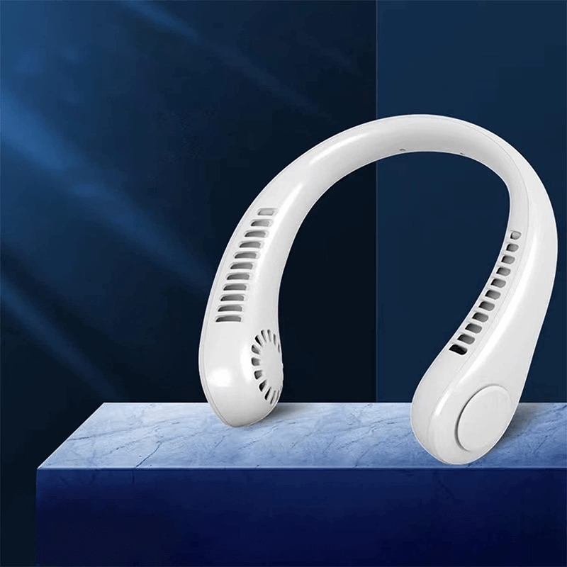 Portable Hanging Neck Fan with Rechargeable Battery and USB Charging