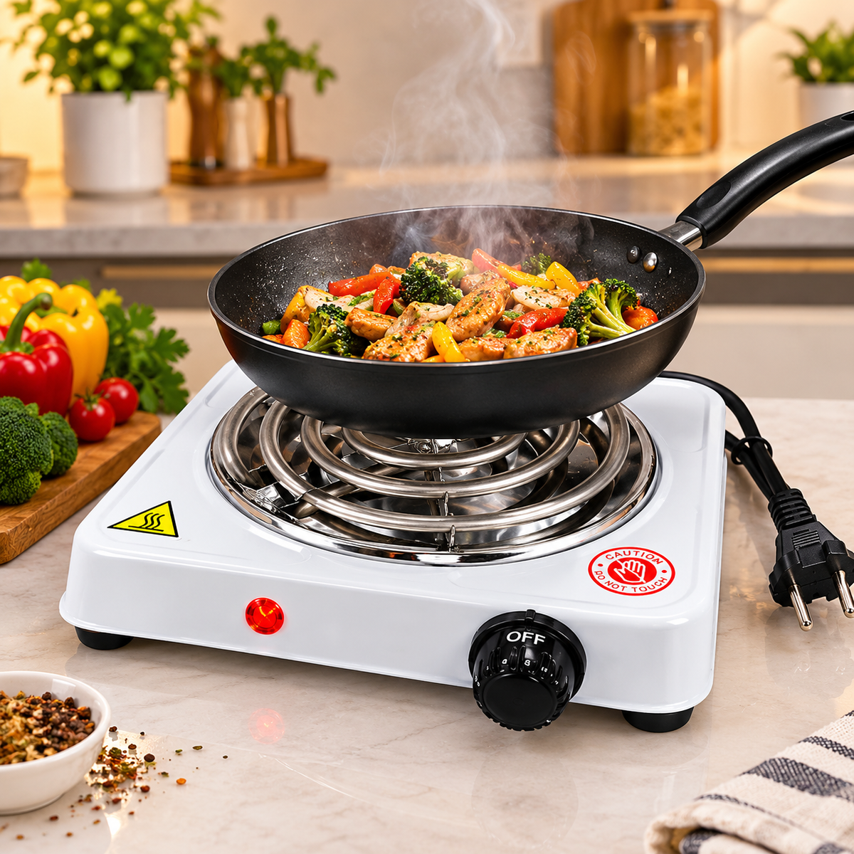 RAF Electric Stove 1000W Single Burner Hot Plate