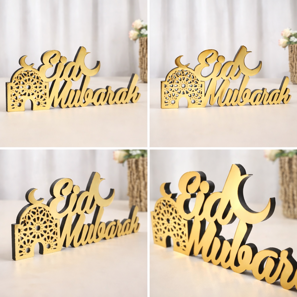 Premium Acrylic Eid Mubarak Table Sign