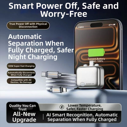 Auto Retract Charger | Fast Charging & Auto Eject Cable