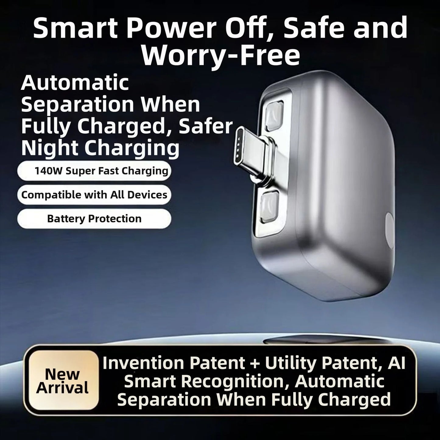 Auto Retract Charger | Fast Charging & Auto Eject Cable