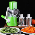 Multifunctional Vegetable Slicer Vegetable Slicer Manual Kitchen Grater Vegetable Chopper 3 in 1 Round Mandolin Cutter Potato Spiralizer Household Gadgets
