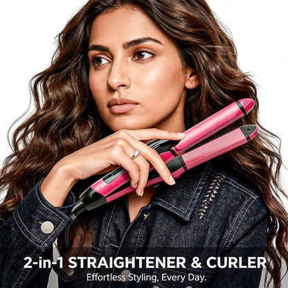 Professional 3-in-1 Hair Styler – Straightener, Curler & Dryer