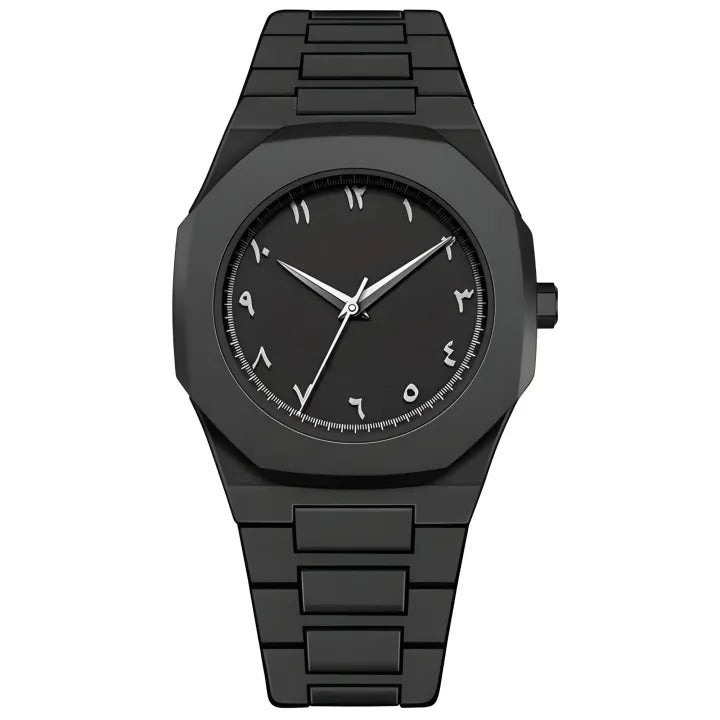 Black Arabic Aura Watch For Men Stylish Aura