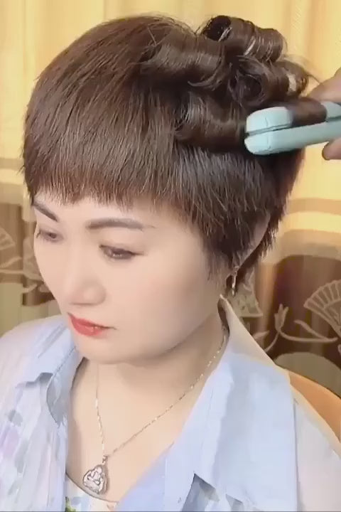 Mini Hair Straightener, Flat Iron Curler (FB)